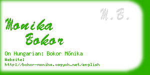 monika bokor business card